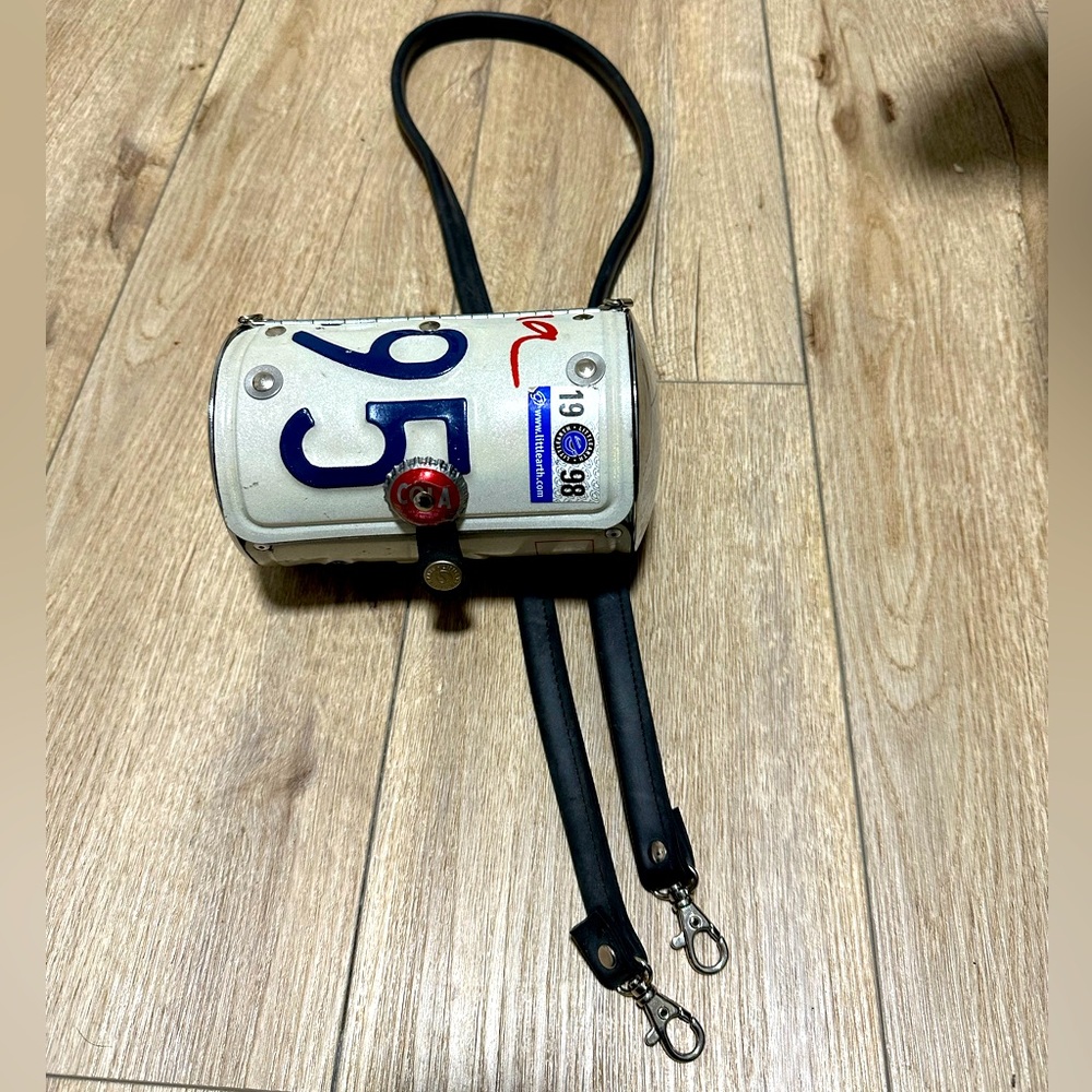 California LittleEarth recycled License Plate purse clutch bag vintage retro y2k